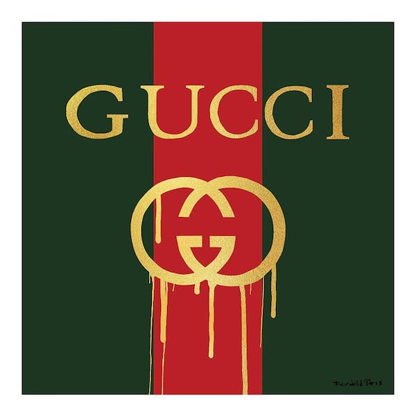 VENICE BEACH Collections Bold Dripping Fashion Brand Logo by Fairchild Paris 1 Piece Unframed Canvas Drawing Print 14 in. x 14 in.