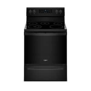 5.3 cu. ft. Electric Range with Steam Clean and 5 Elements in Black