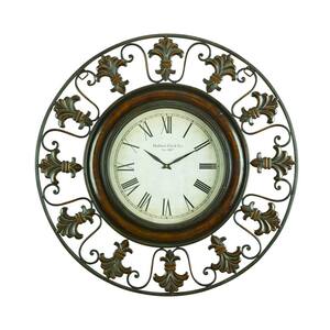 Brown Metal Rustic Wall Clock