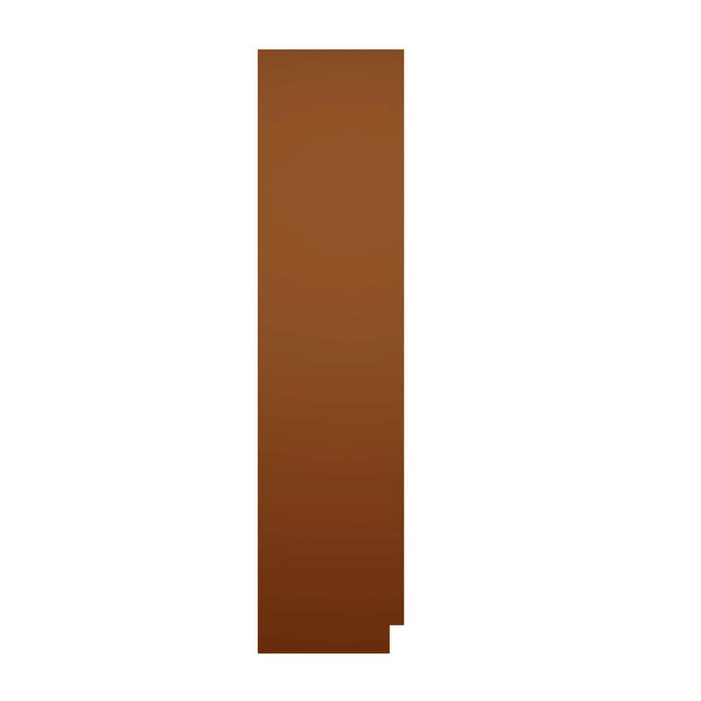 Aberdeen Recessed 0.25 in. W x 96 in. H x 23.25 in. D in Caramel End Panel 