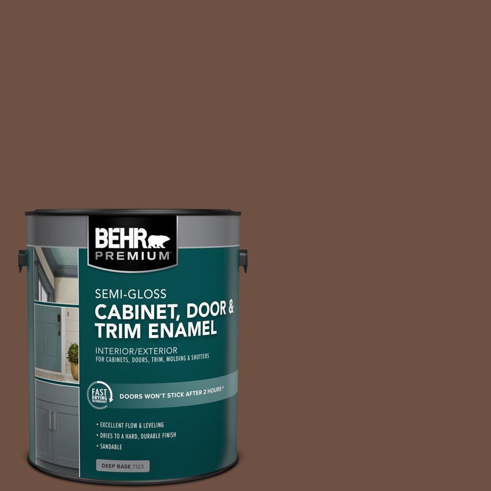1 gal. #PPU3-19 Moroccan Henna Semi-Gloss Enamel Interior/Exterior Cabinet,