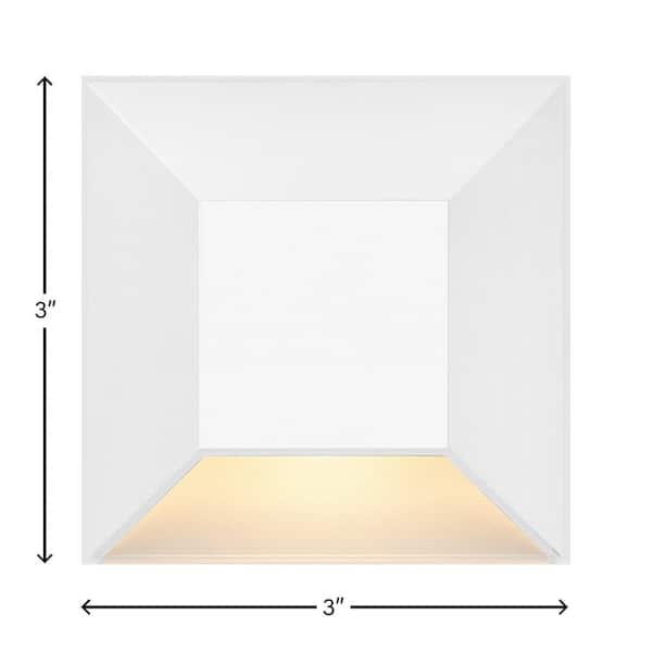 Nuvi Low-Voltage Matte White Integrated LED Round Stair Light