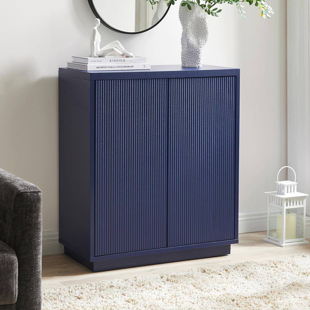 Evelyn 28" Dark Blue Adjustable Shelf Office Accent Cabinet
