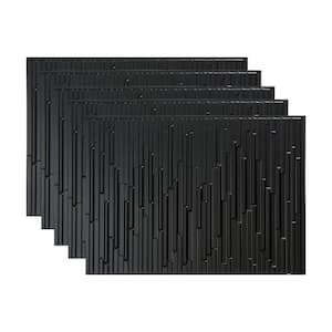 18 in. x 24 in. Skyline Matte Black Vinyl Backsplash Panel (Pack of 5)