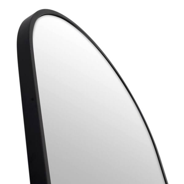 28 in. x 20 in. Pill Shape Black Stainless Steel Framed Mirror 28 in. x 20 in. Pill Shape Black Stainless Steel Framed Mirror