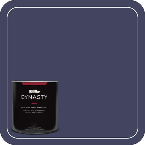 BEHR DYNASTY 1 qt. #PMD-92 Darkest Navy Matte Interior Stain-Blocking Paint and Primer