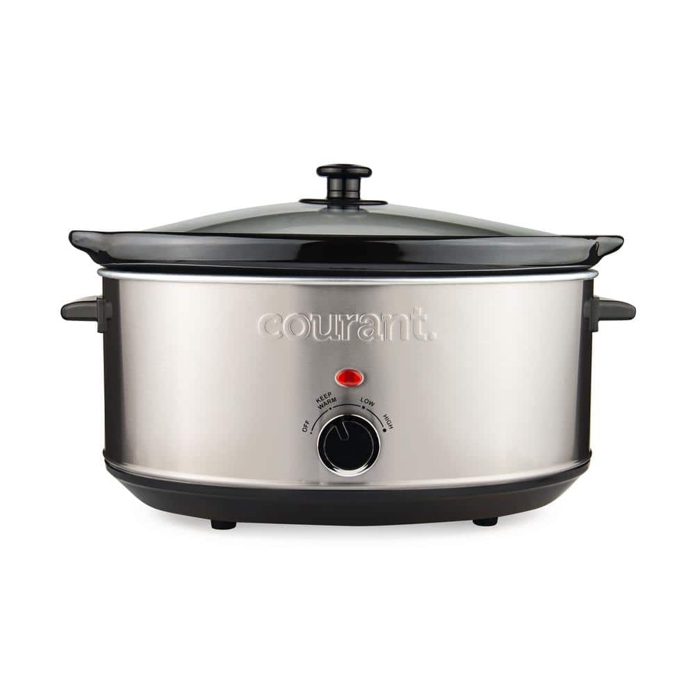 KENMORE 7 qt. Black and Stainless Steel Programmable Slow Cooker with  Dipper Sauce-Warmer KKSC7QSS - The Home Depot