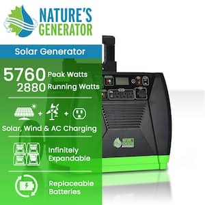 ELITE 3600-Watt/5760W Peak Push Button Start Solar Powered Portable Generator with Push Button Start