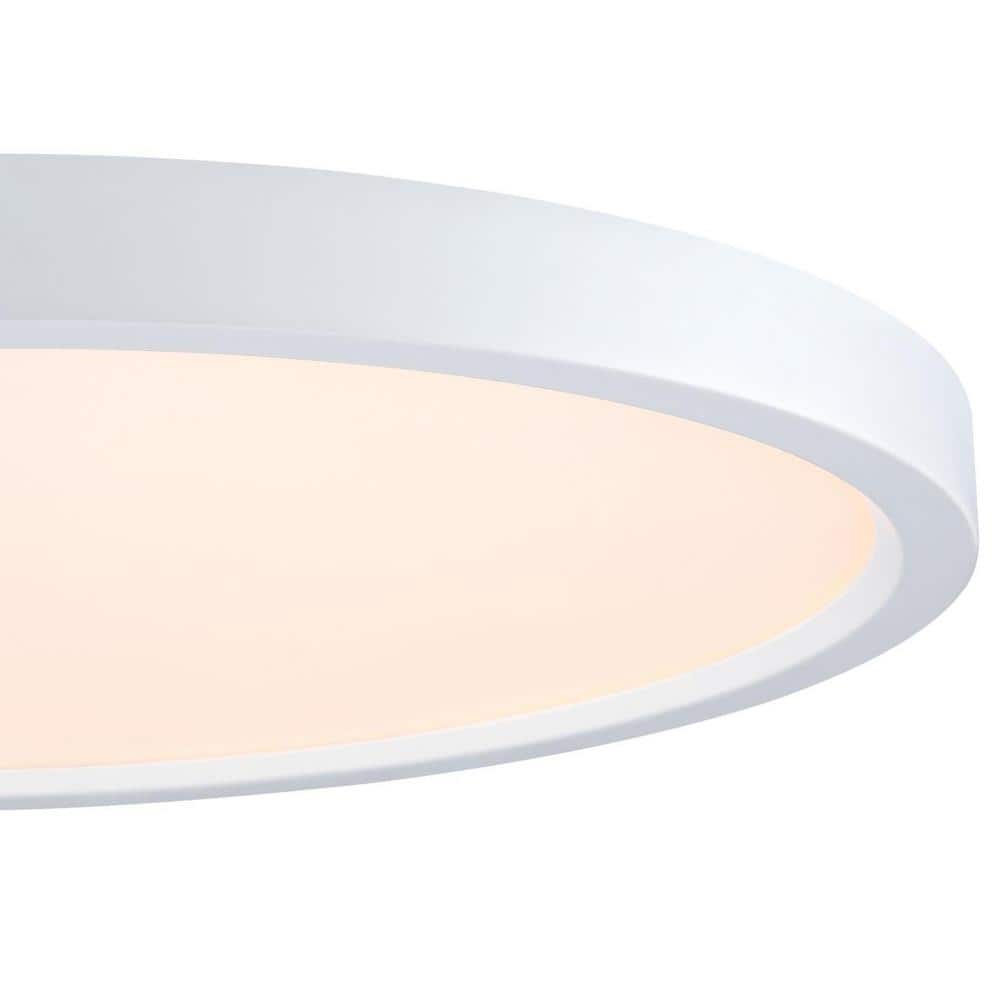 White Aluminum 16-Inch LED Flush Mount Ceiling Light
