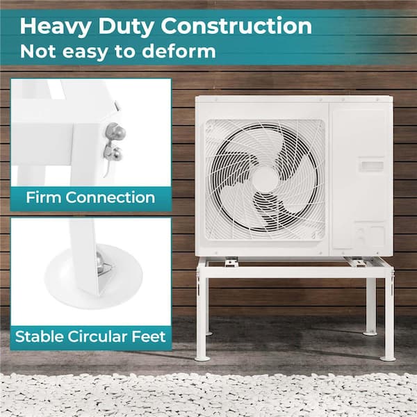Flehomo Ground Stand For Mini Split Air Conditioners Heat Pump System Heavy Duty Condenser Stand Ductless Mini Split Bracket For 9 000 24 000 Btu