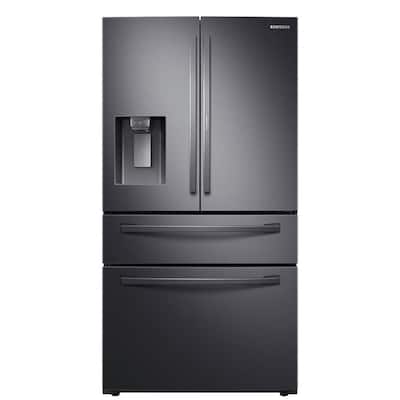 27.8 cu. ft. Food Showcase 4-Door French Door Refrigerator in Fingerprint Resistant Black Stainless