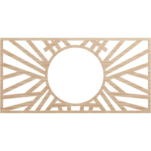 Ekena Millwork 26 in. x 16.625 in. x 0.25 in. Wood Medallion Moulding