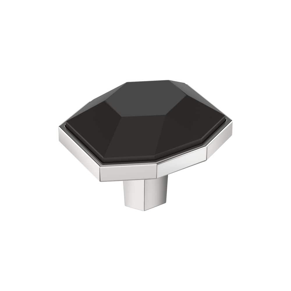 London 1-5/8 in. (41mm) Length Black Bronze/Polished Chrome Geometric Cabinet Knob price history on PriceWatchPro
