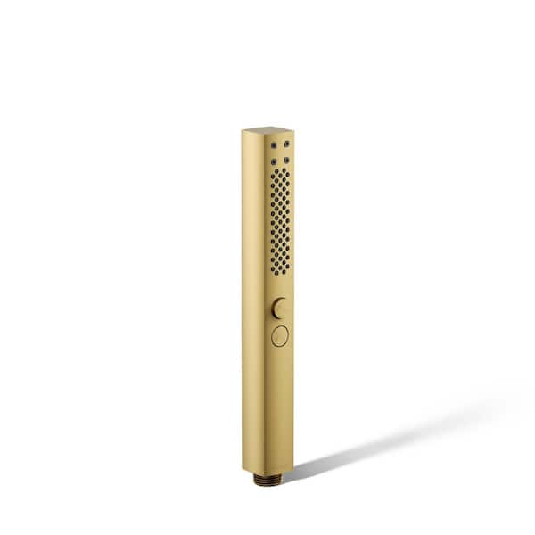 KOHLER Shift+ 2-Spray Patterns 1.13 in. Wall Mount Handheld Shower Head 2.5 GPM in Vibrant Brushed Moderne Brass