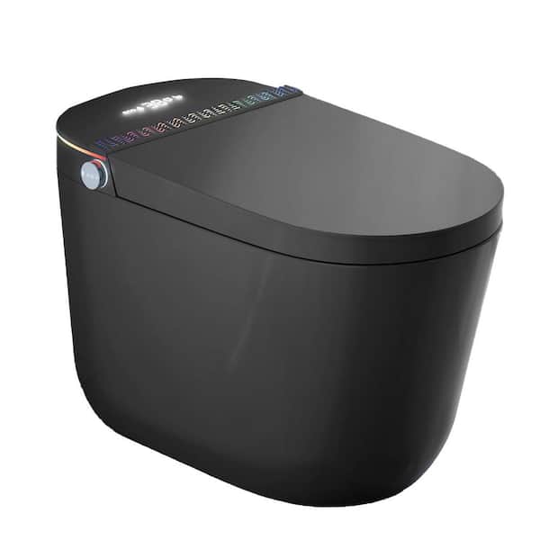 Modern Elongated Bidet Tankless Toilet in Gray with Foot Sensor with Dryer,ADA,Instant Warm Water,Power Outage & Flush