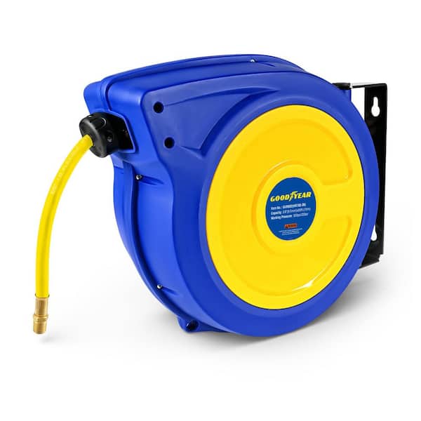 3/8 in. x 50 ft. Polypropylene Air Hose Reel Hybrid Polymer Hose Red