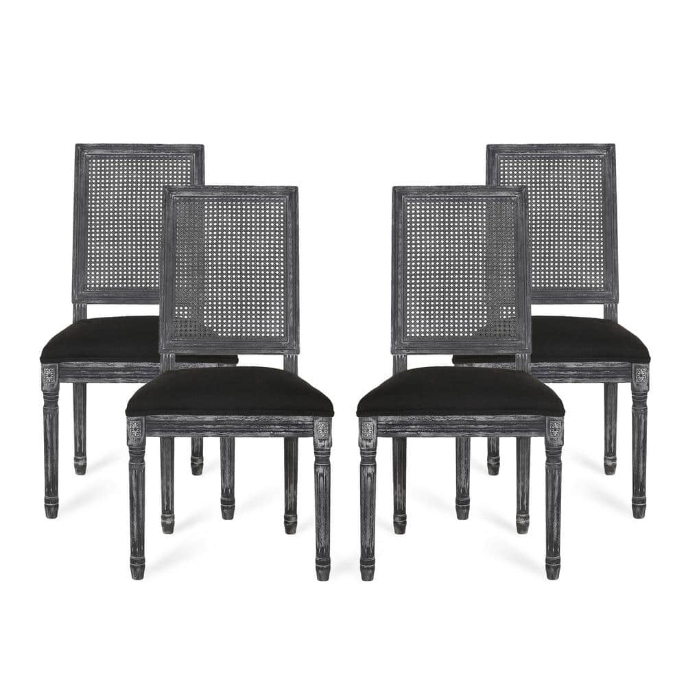 Noble House Beckstrom Black and Gray Upholstered Dining Side Chair (Set of  6) 106952 - The Home Depot