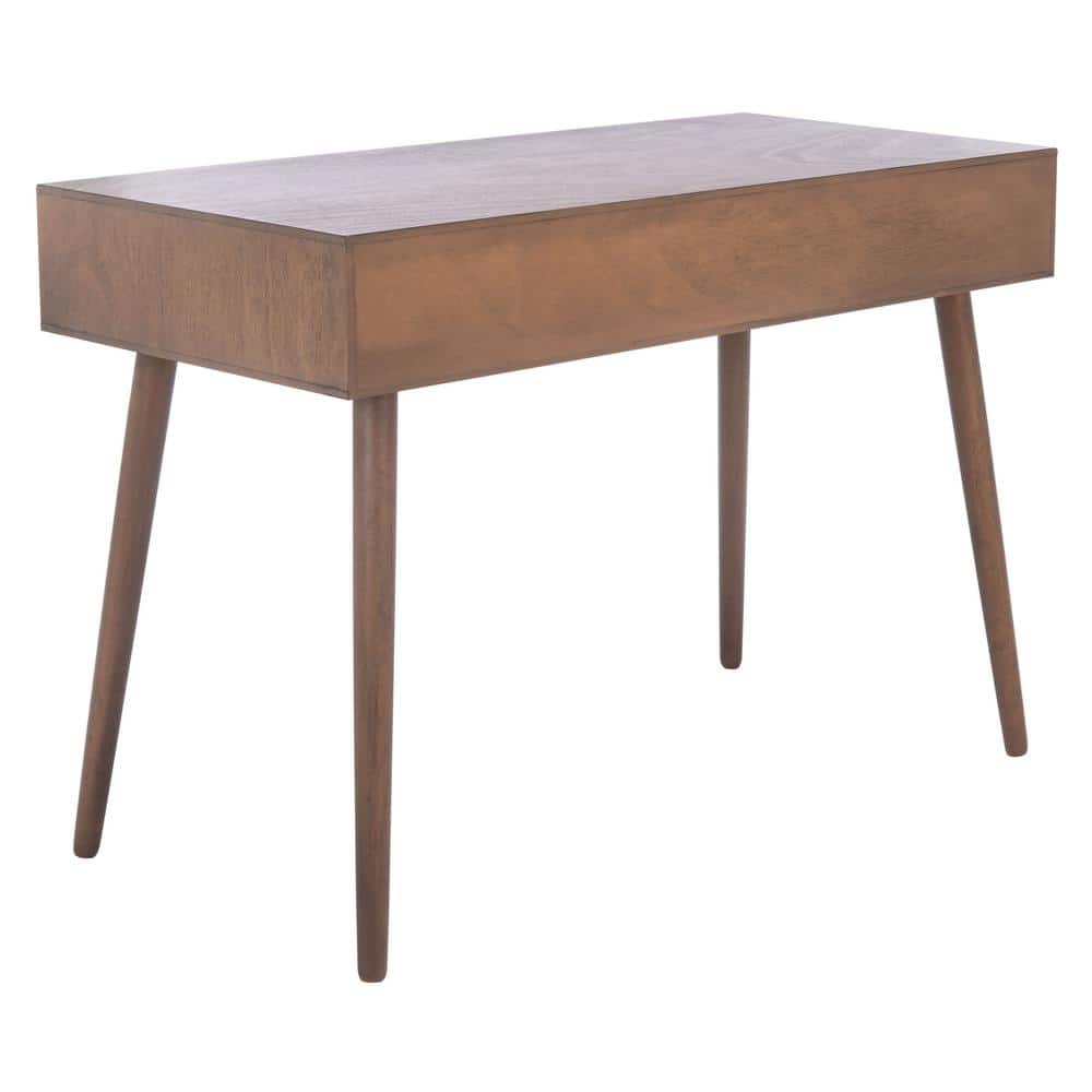 Remy Brown Mid-Century Wood Writing Desk with Drawer