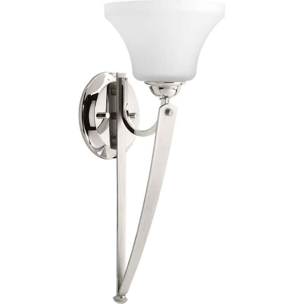 Progress Lighting Noma Collection 1-Light Polished Nickel Wall Sconce