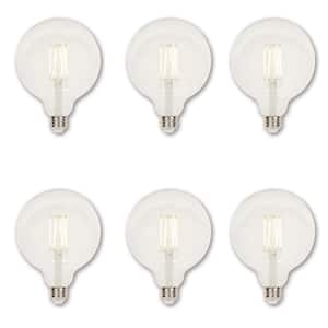 60-Watt Equivalent G40 Dimmable Clear Edison Filament LED Light Bulb Soft White Light 2700K (6-Pack)