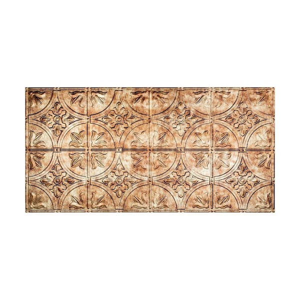 Fasade Traditional Style 2 ft. x 4 ft. Glue Up Vinyl Ceiling Tile in Bermuda Bronze