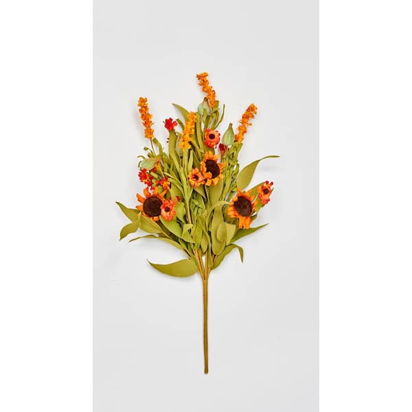 Unbranded 20 in. Sunflower Bush, Orange