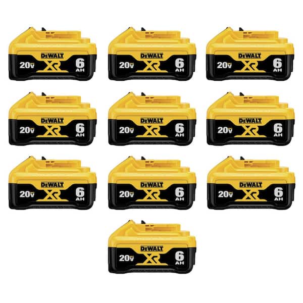 DEWALT 20V MAX XR Premium Lithium-Ion 6.0Ah Battery Pack (10-Pack)