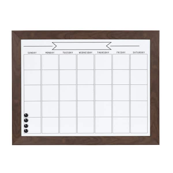 DesignOvation Beatrice Monthly Dry Erase Calendar Memo Board