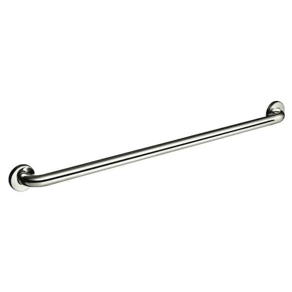 Contemporary 36 In. Shower Grab Bar In Vibrant Polished Nickel