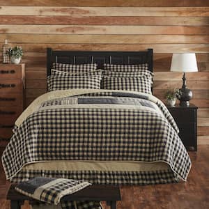 My Country Navy Khaki Country Patchwork California/Luxury King Cotton Quilt