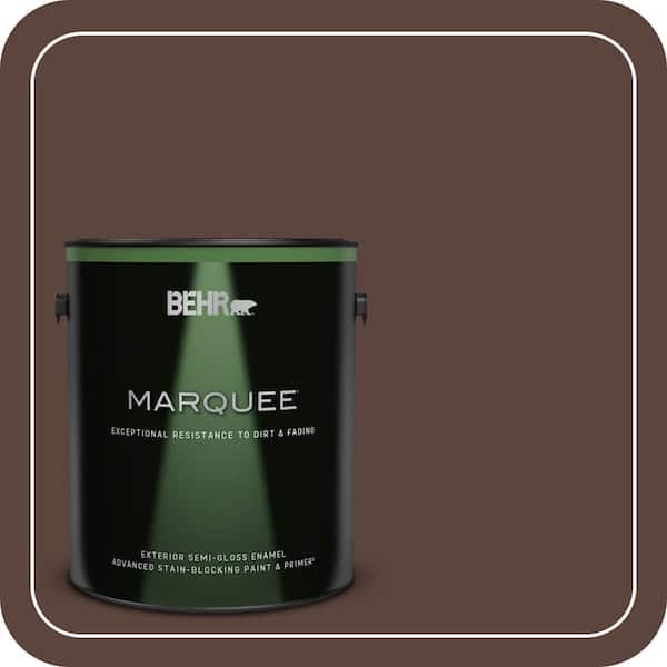 BEHR MARQUEE 1 gal. #T15-5 Heritage Oak Semi-Gloss Enamel Exterior Paint & Primer