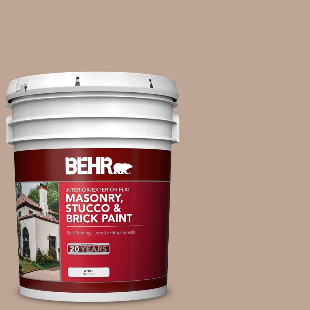 5 gal. #700D-4 Brown Teepee Flat Interior/Exterior Masonry, Stucco and Bric