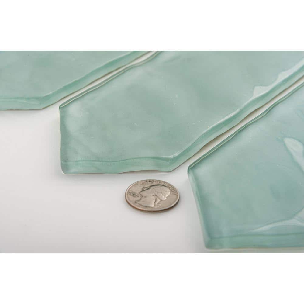 Ergo 3" x 10" Polished Blue Glass Subway Tile