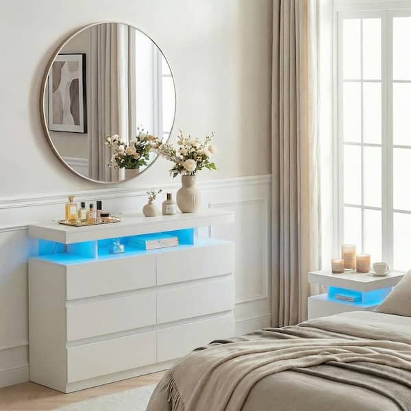 ikea malm 6 drawer white dresser Anne 1" reveal Kit for long anchoring. MALM chest of 6 drawers,