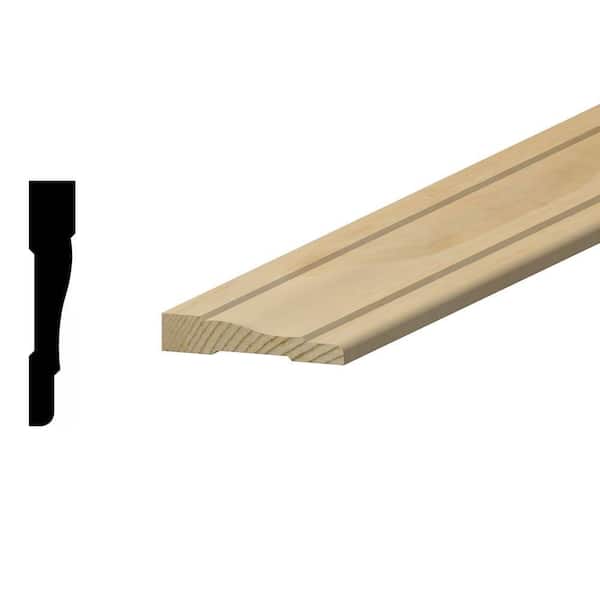 Unbranded 11/16 in. x  3−1/2 in. Colonial Unfinished Solid Pine Casing (Sold by Linear Foot)