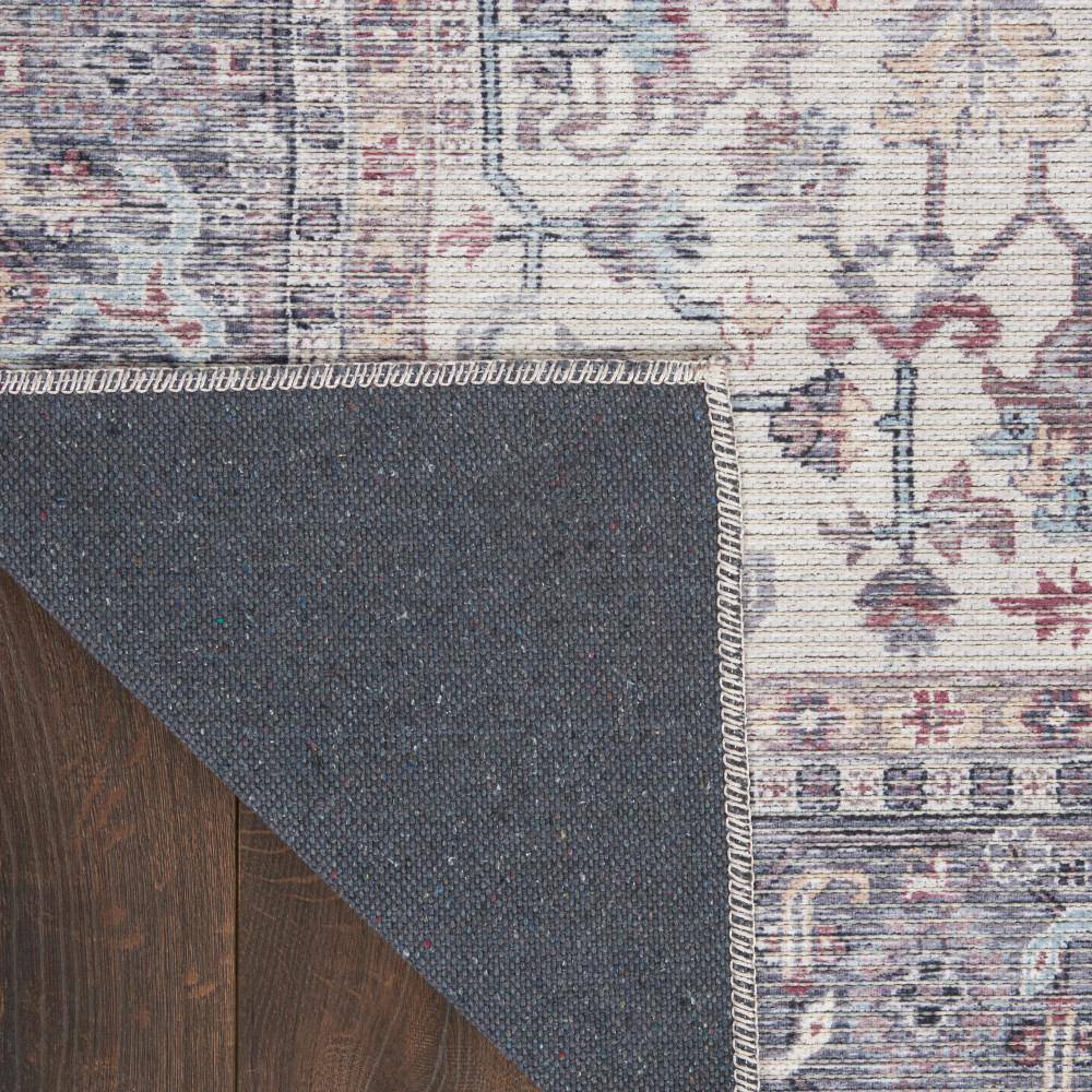 Nicole Curtis Grey 4' x 6' Machine Washable Vintage Medallion Area Rug