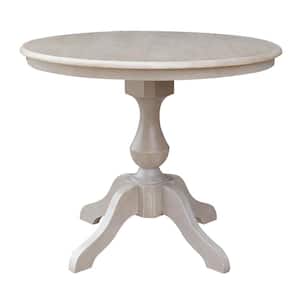 Sophia 36 in. Round Weathered Taupe Gray Dining Table