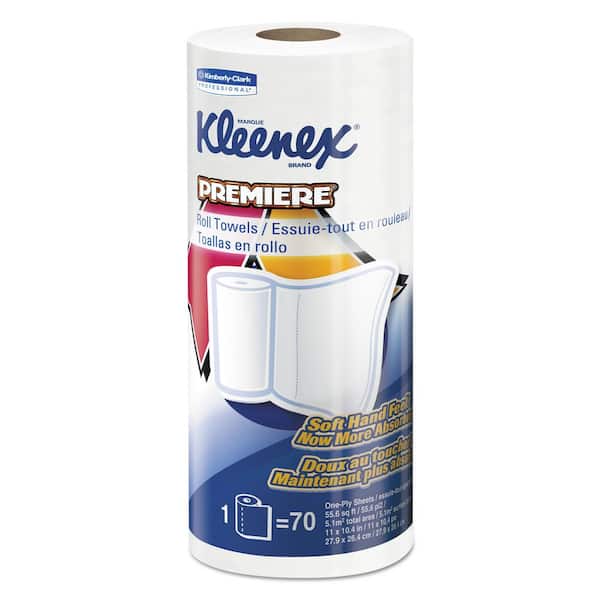 Kleenex Premiere Kitchen Roll Towels White (70 Sheets per Roll, 24 Rolls per Carton)