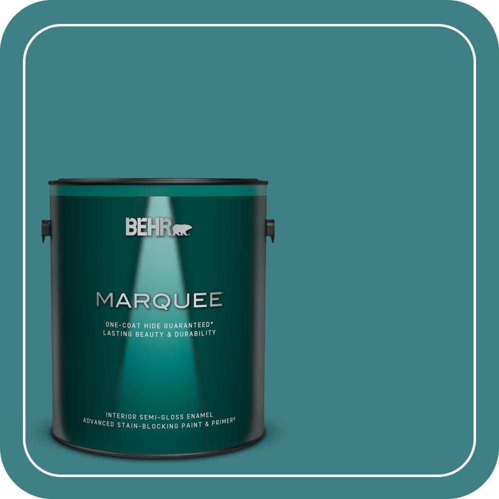 1 gal. #510D-7 Pacific Sea Teal Semi-Gloss Enamel Interior Paint & Primer price history on PriceWatchPro