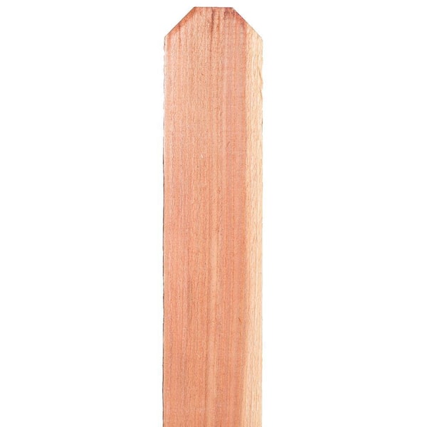 Unbranded 5/8 in. x 3-1/2 in. x 6 ft. Kiln Dried Cedar Wood Dog-Ear Wood Fence Picket