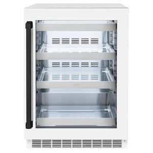 Touchstone 24 in. Single Zone 151 Can Beverage and Wine Cooler with Glass Door in Matte White and Matte Black