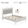 Dimensional diagram of the full size bed, including measurements.