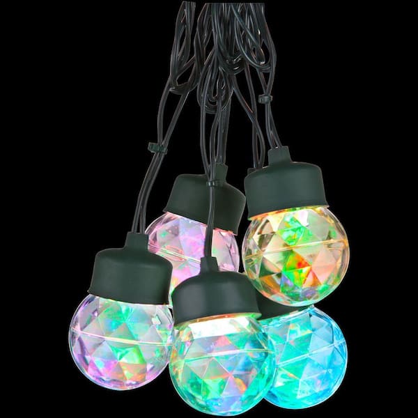 LightShow Assorted 8-Light Round Projection String Lights with Clips