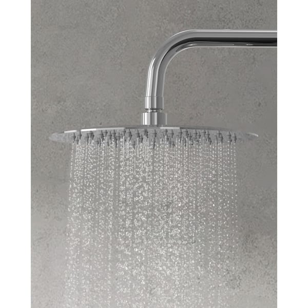 Pressure Balance 3-Spray Dual Wall Mount 10 in. Fixed and Handheld Shower Head 2.5 GPM in Chrome Valve Included