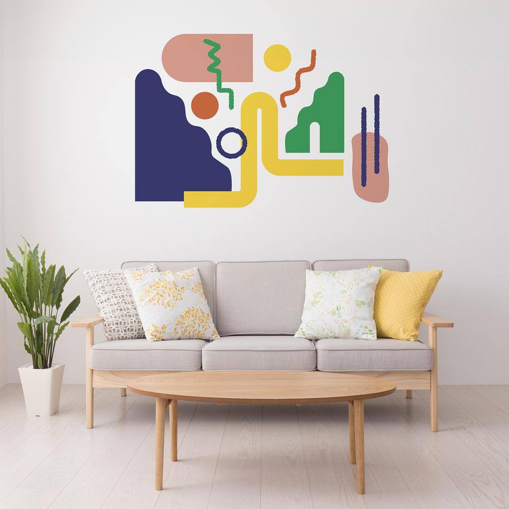 Vibrant Multicolor Modular Mural Peel and Stick Wall Decals