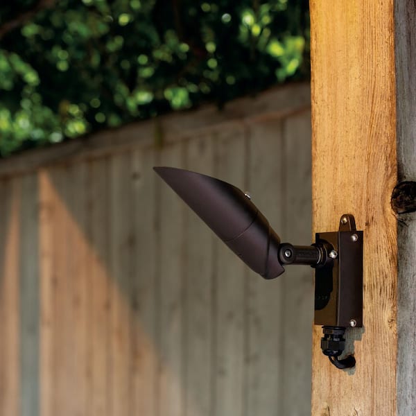 Textured Architectural Bronze Outdoor Landscape Junction Box Mounting Bracket (1-Pack)