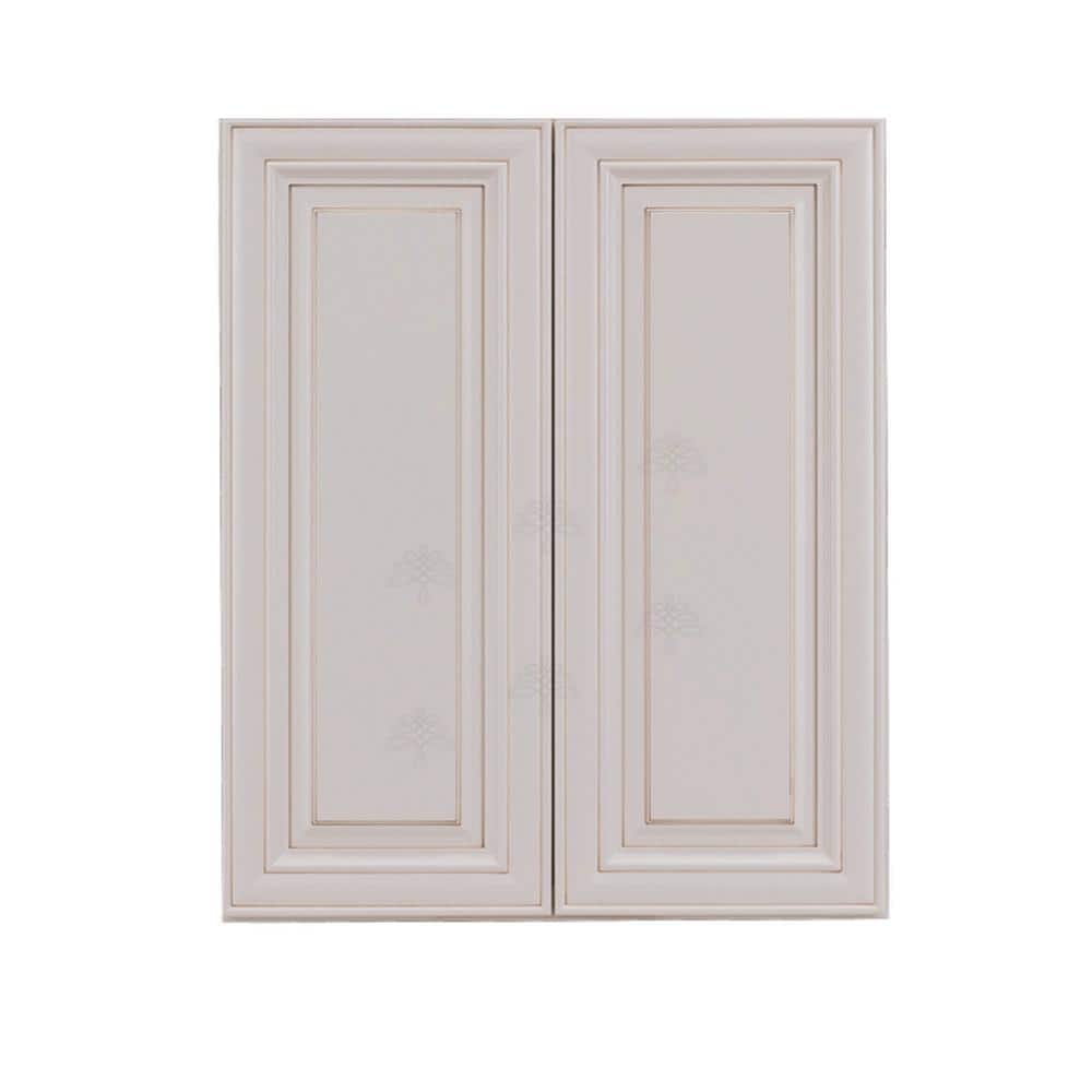 Princeton Assembled 24 in. x 30 in. x 12 in. Wall Cabinet with 2 Doors 2 Shelves in Creamy White price history on PriceWatchPro