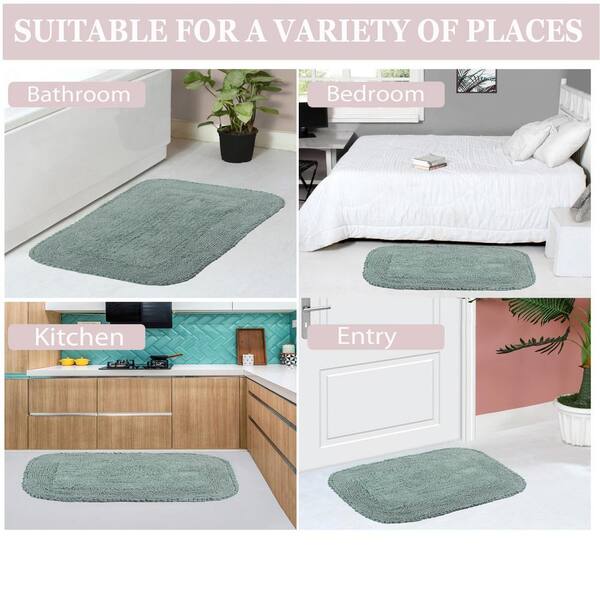 Complete 3 Piece Aqua Rock Memory Foam Bathroom Non Slip Kit Set Rug Mat  Lid Cover For Bathroom Vanity Dcor 4 Piece Ceramic Accessories Solid Color