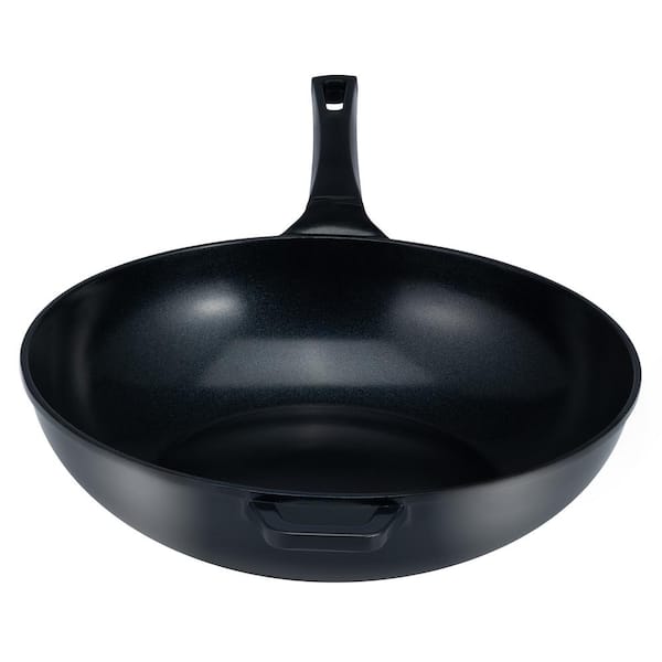 IMUSA IMUSA PTFE Nonstick Pre-seasoned Light Cast Iron Wok with