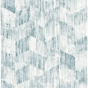 Demi Teal Distressed Wallpaper Sample